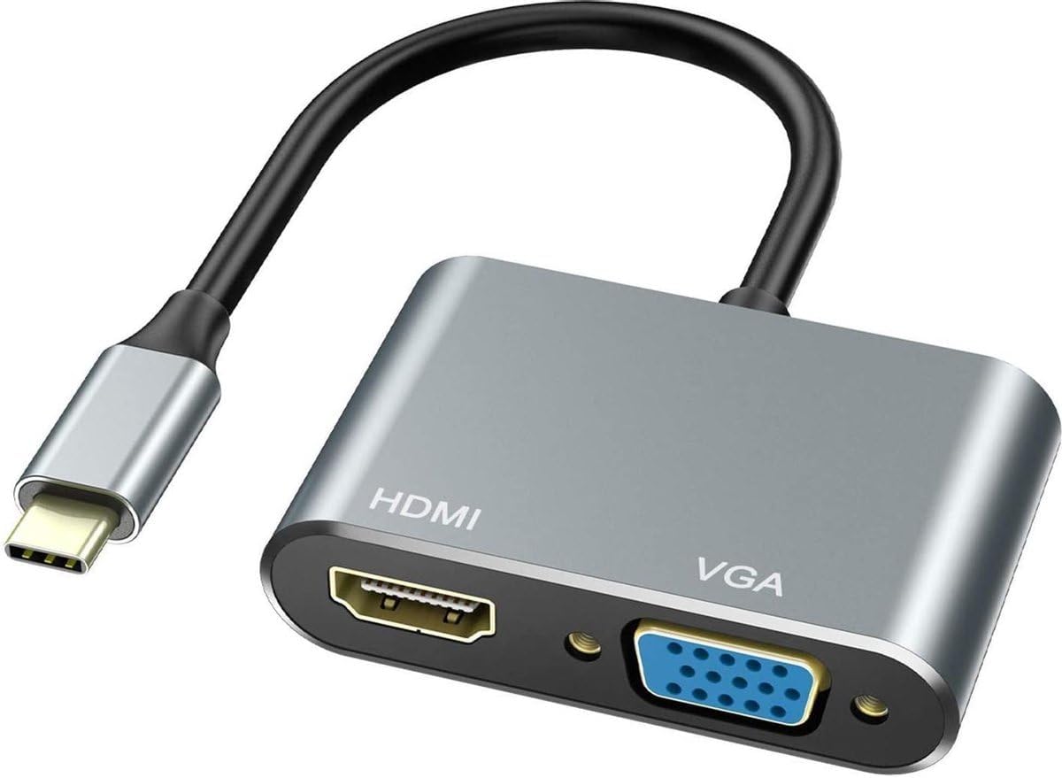 2-In-1 USB-C To VGA And HDMI Adapter