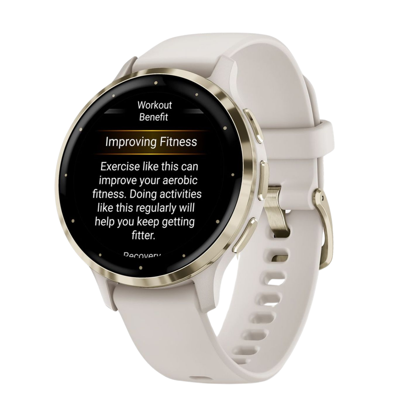 Garmin Venu 3S -Gold Stainless Steel with Ivory Frame & Silicone Band