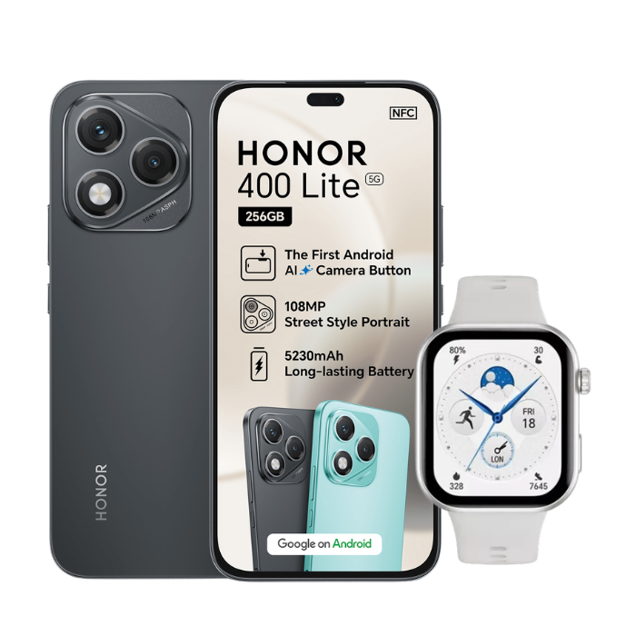 Honor 400 lite 256gb Velvet Black DS + Honor Watch Choice 2i White