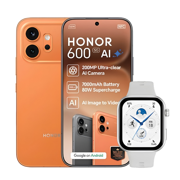 Honor 600 256gb Orange DS + Honor Watch Choice 2i White