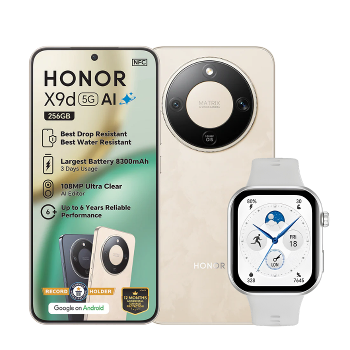 Honor x9d 256gb Sunrise Gold DS + Honor Watch Choice 2i White