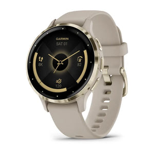 Garmin Venu 3S Soft Gold Bezel with French Grey Case