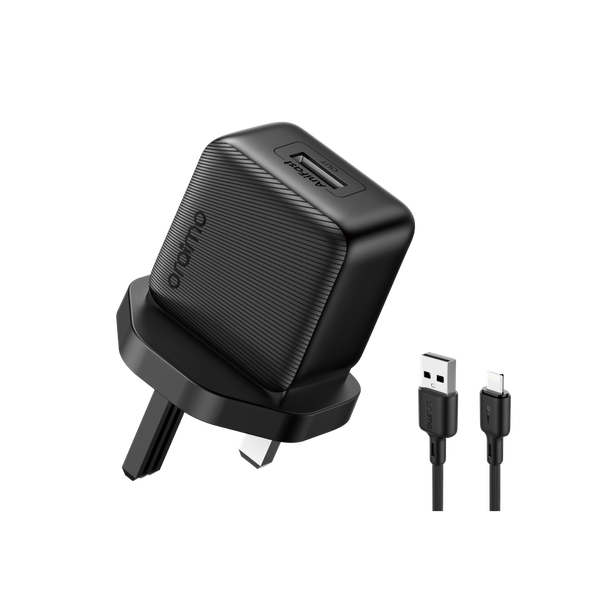 Oraimo Powercube 10 Sleek 10w + Usb - Lightning Cable Black