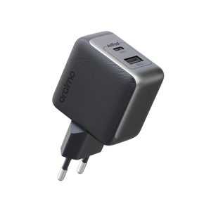 Oraimo Powergan 33 Pro Duo 60w Charging Adapter + Type C - C Cable Black