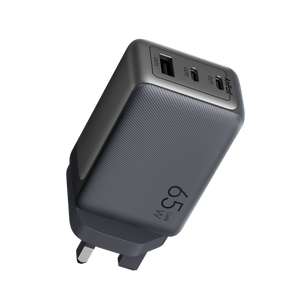Oraimo Hypergan 65 Trio 65w Charging Adapter + Type C - C Cable Black