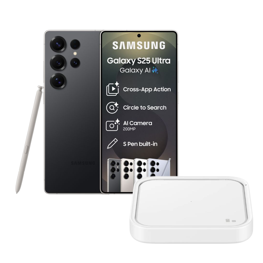 Samsung S25 Ultra 5G 256gb Titanium Black + Samsung Wireless Pad