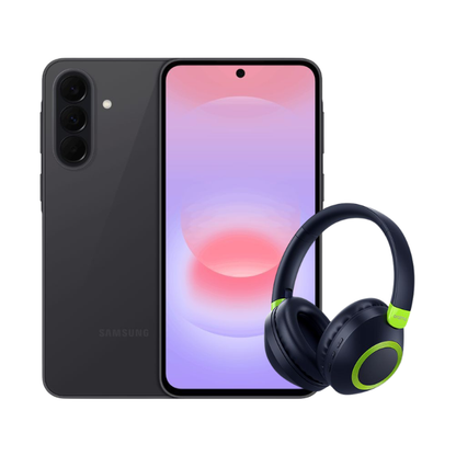 Samsung Galaxy A37 5G 256GB Gray plus Oraimo Boompop 2S Wireless Headphones Nebula Blue Bundle