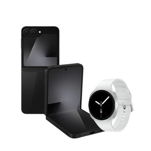 Samsung Galaxy Z Flip7 FE 256GB Black plus Galaxy Watch8 40mm Silver Bundle
