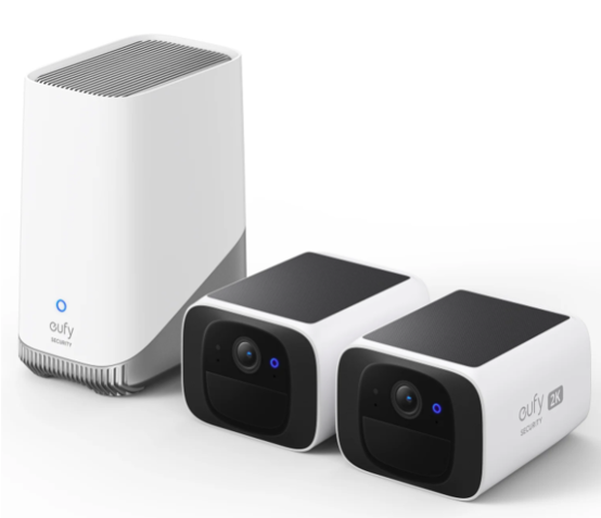 eufy S220 Solar Powered 2K Smart Wireless Outdoor Security Camera (2-Kit)