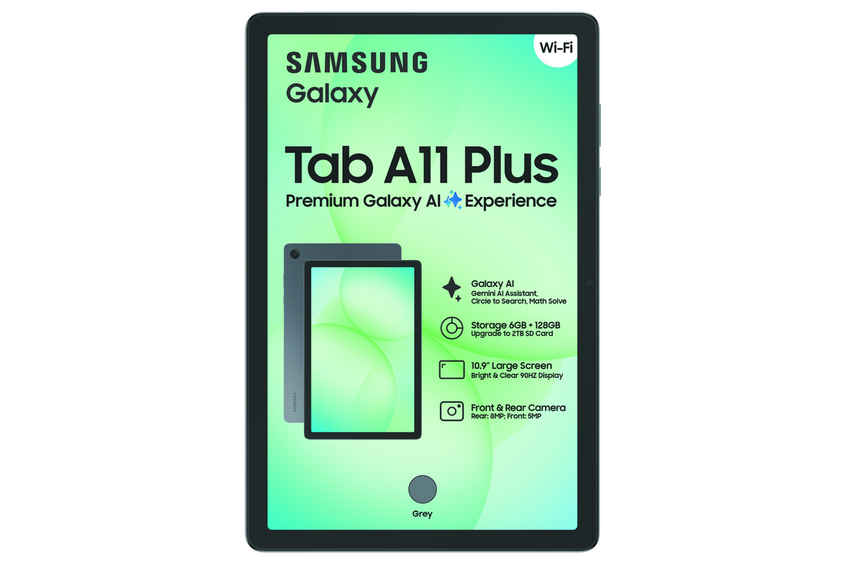 Samsung Galaxy Tab A11+ (X230) 11" 128GB Wi-Fi Only Tablet - Grey